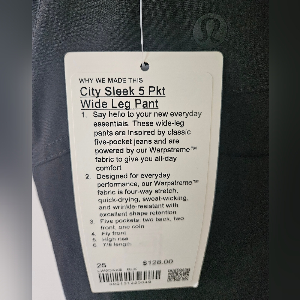 LULULEMON CITY SLEEK 5 POCKET BLACK PANT - Picture 6 of 8